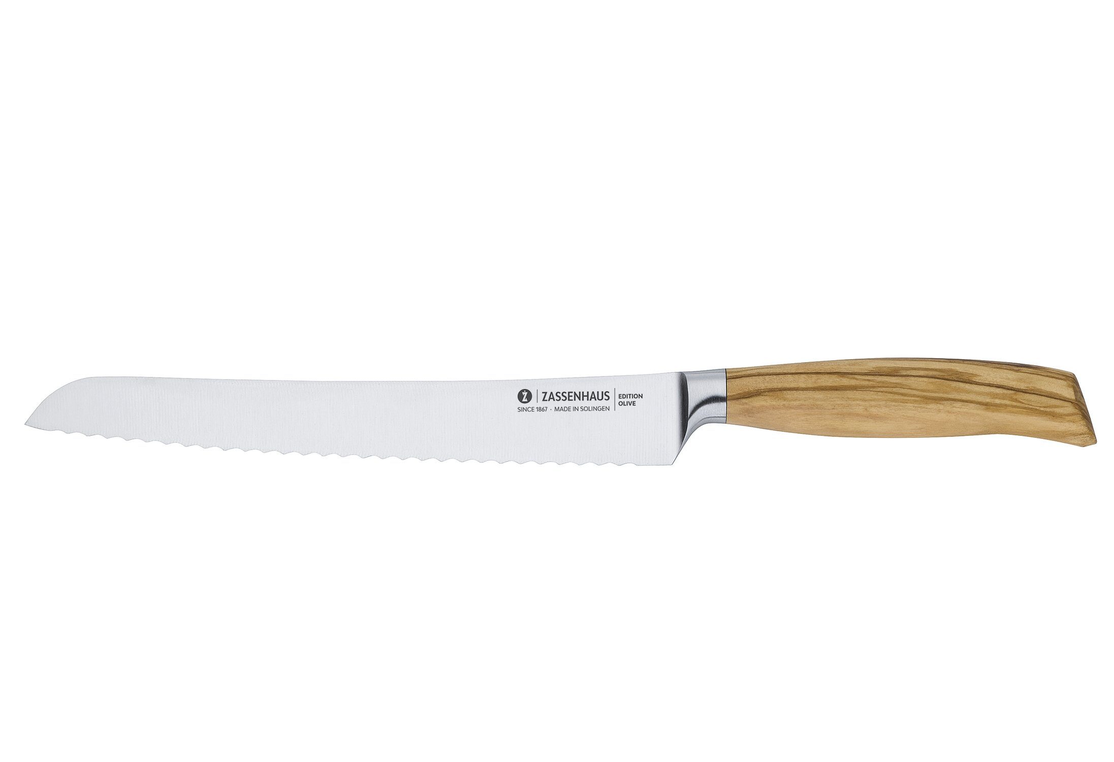 ZASSENHAUS Messerblock Küchenmesser Kochmesser Brotmesser 22 cm Zassenhaus EDITION OLIVE
