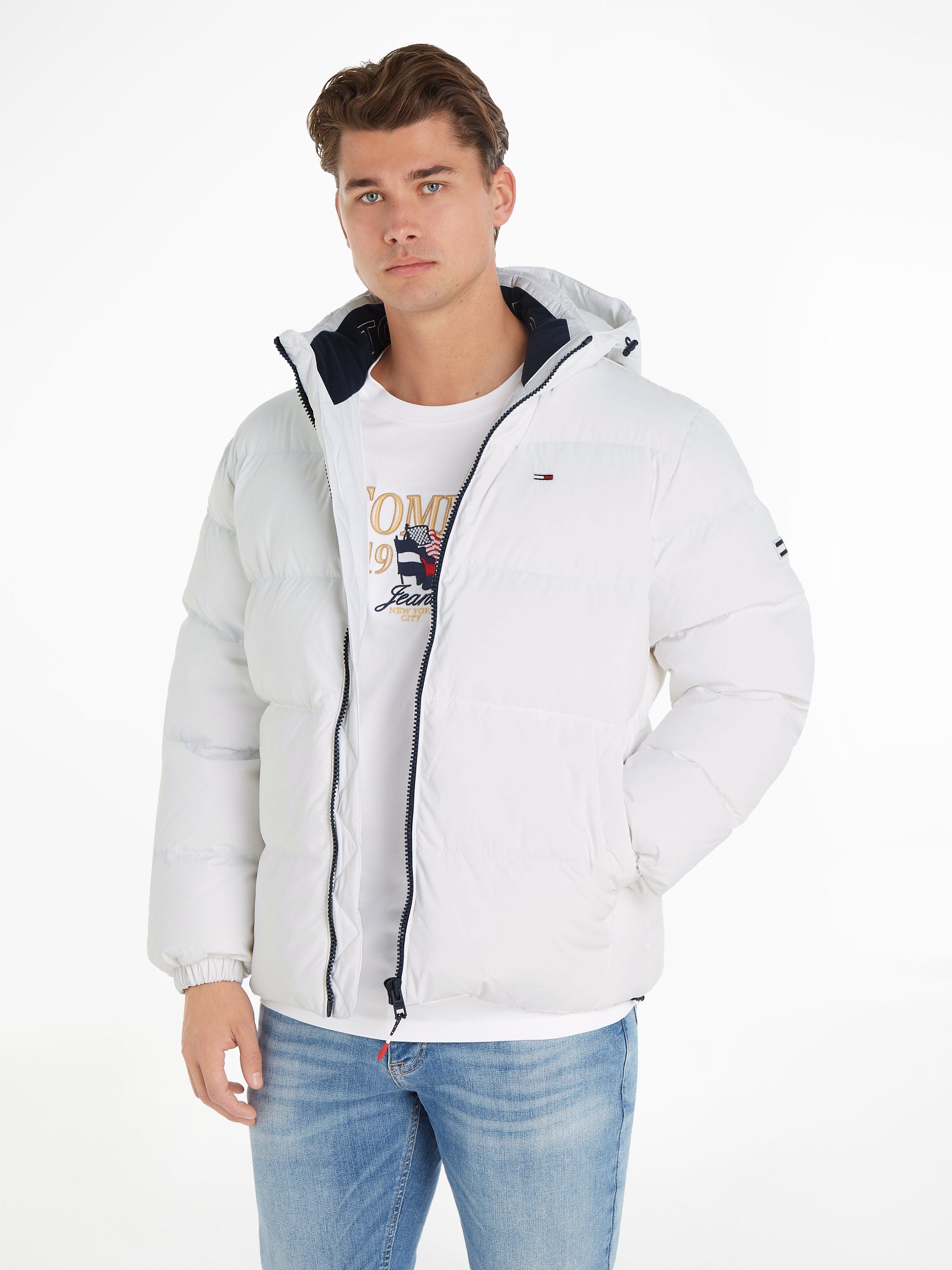 Tommy Jeans Daunenjacke TJM ESSENTIAL DOWN JACKET mit Tunnelzug und Stoppern an der Kapuze