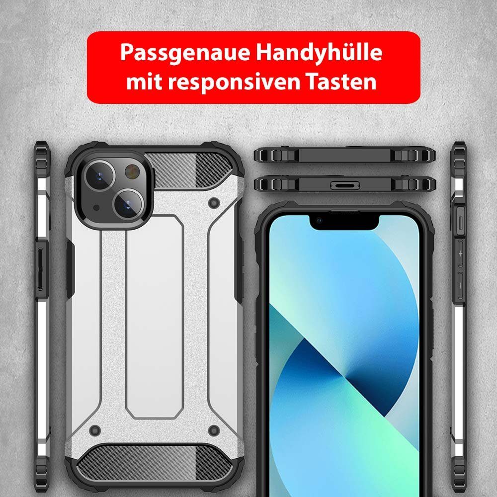 FITSU Handyhülle Outdoor Case für Apple iPhone Hülle Robuste Schutzhülle Cover Bumper, Hülle für iPhone 15, 14, 13, SE 2022, 12, SE 2020, 11 Pro, 11, 8, 7