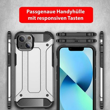 FITSU Handyhülle Outdoor Hülle für iPhone 13 Mini Schwarz, Robuste Handyhülle Outdoor Case stabile Schutzhülle mit Eckenschutz
