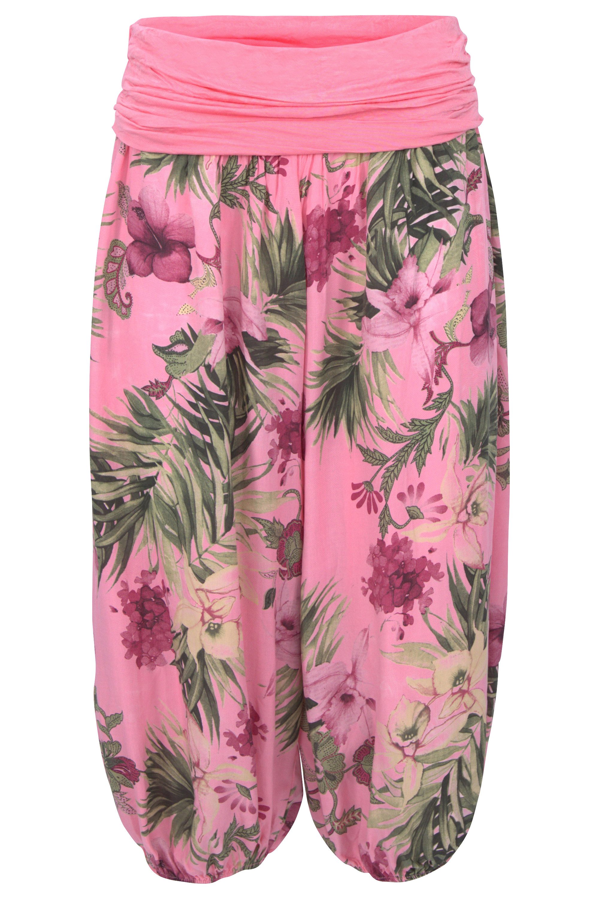 Haremshose malito Damen Aladinhose mit floralem Muster, Haremshose zum Tanzen