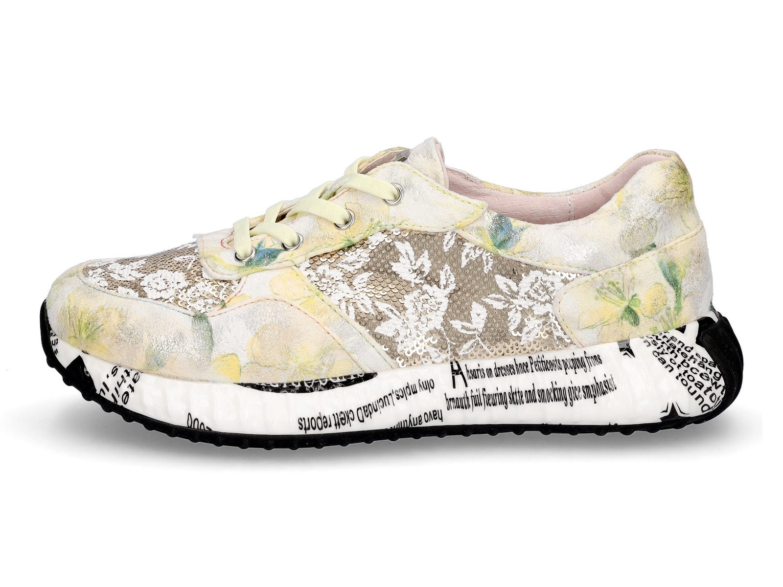 LAURA VITA Laura Vita Damen Sneaker hellgelb multi Sneaker günstig online kaufen