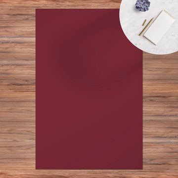Teppich Vinyl Wohnzimmer Schlafzimmer Flur Küche Einfarbig modern, Bilderdepot24, rechteckig - rot glatt, nass wischbar (Küche, Tierhaare) - Saugroboter & Bodenheizung geeignet