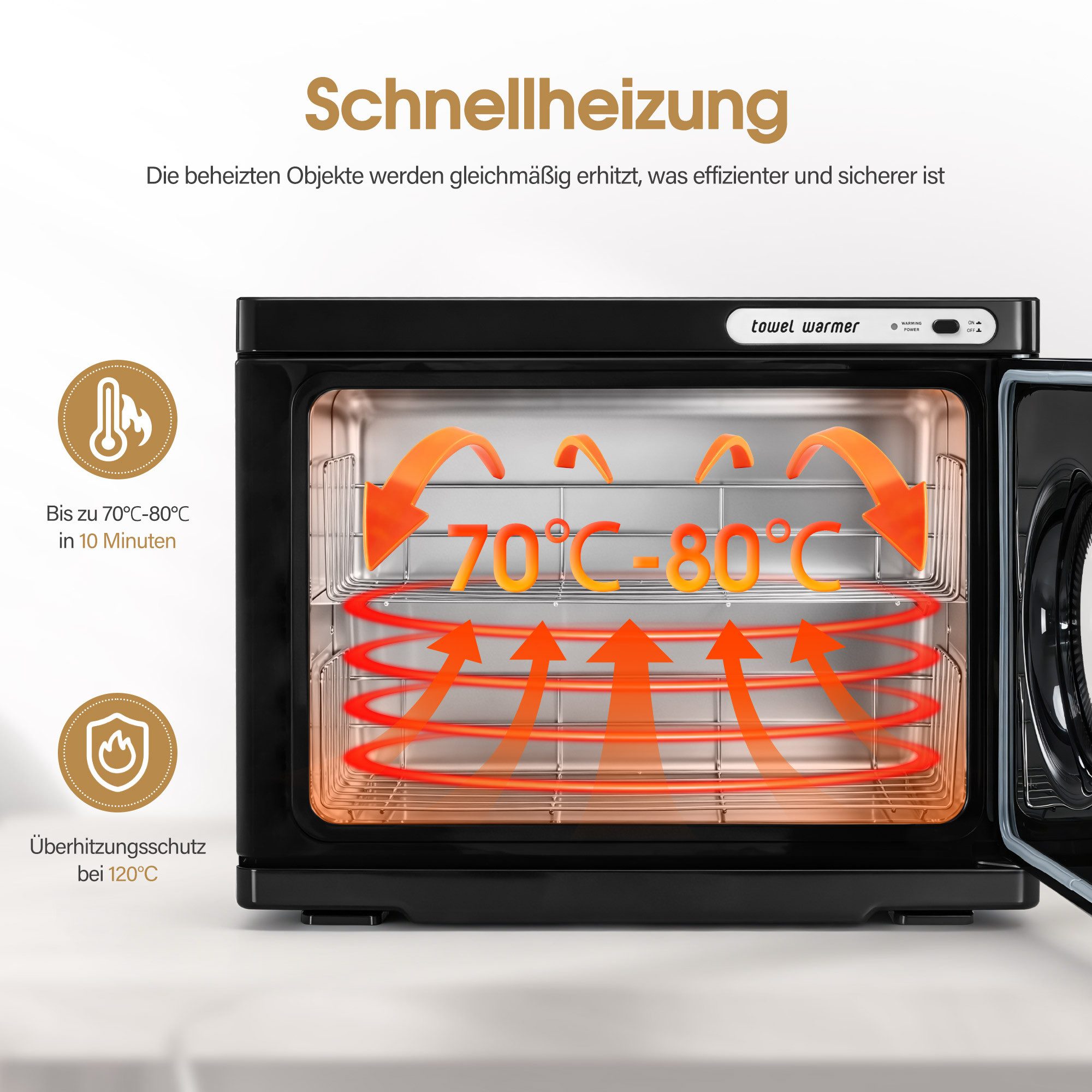 Barberpub Badheizkörper BarberPub 24L Handtuchwärmer Handtuchheizschrank Schwarz, HW224, Handtuchheizkörper Elektrisch, Handtuchheizschrank