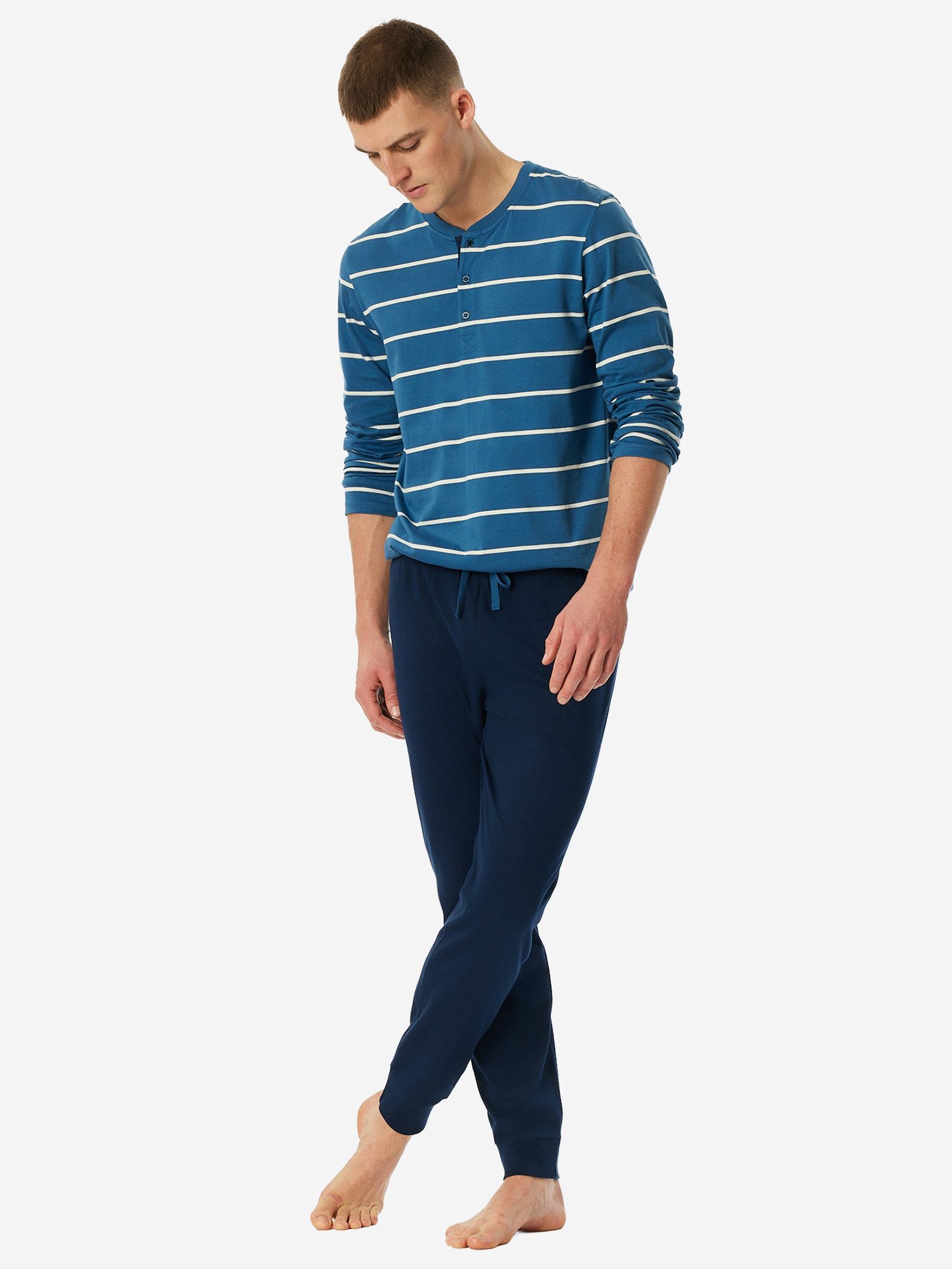 Schiesser Pyjama Casual Nightwear (2 tlg) schlafanzug schlafmode bequem