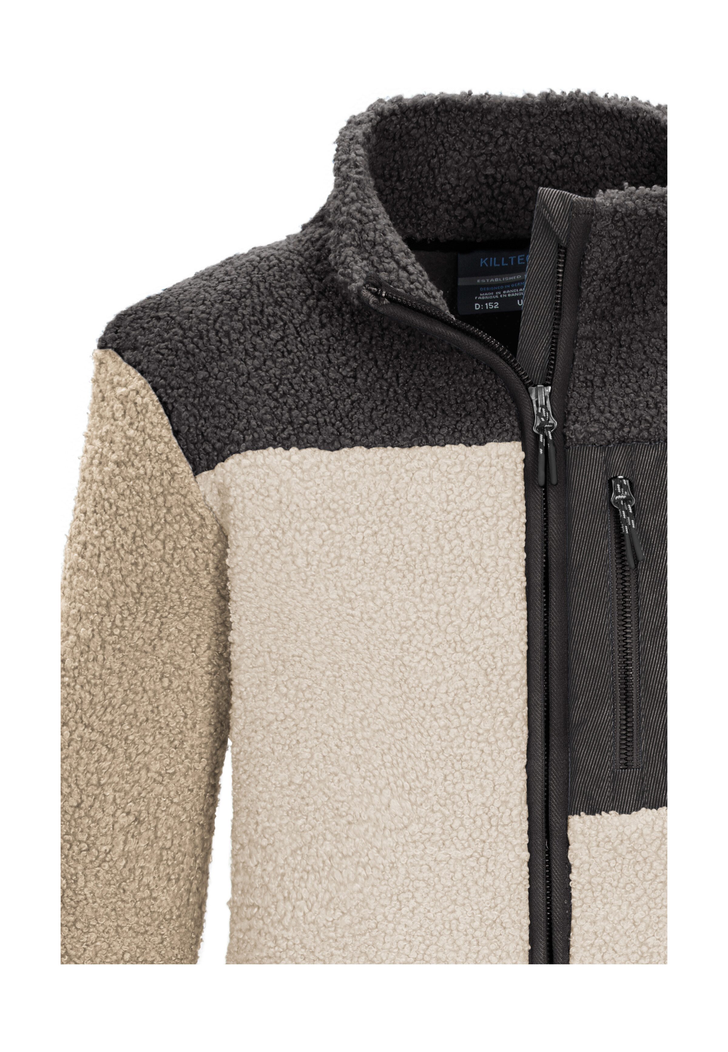 Killtec Fleecejacke KOW 143 BYS FLC JCKT Weiche Sherpa Fleecejacke, Kinnschutz, elastische Bündchen – Bild 3 von 5