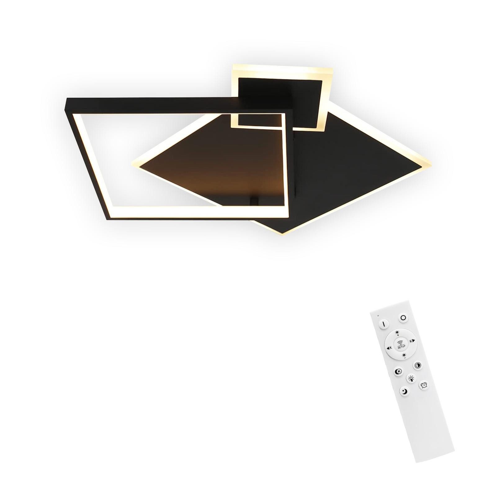 ZMH LED Deckenleuchte Modern Design Wohnzimmerlampe mit Fernbedienung Metal günstig online kaufen