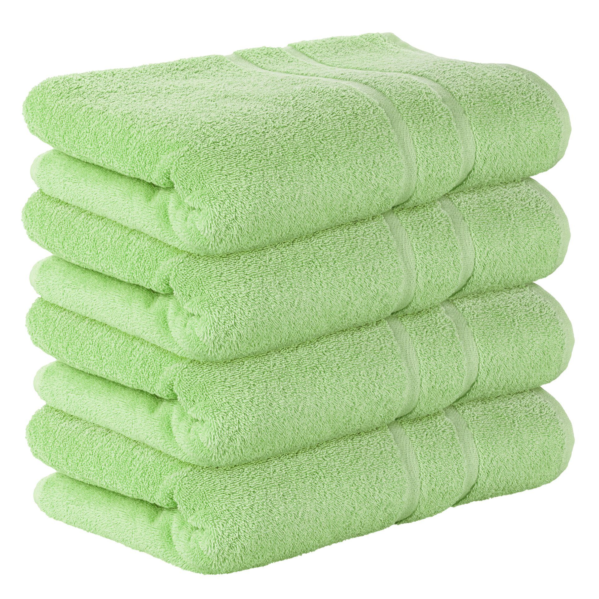 StickandShine Badetücher 4er Set Premium Frottee Badetücher 100x150 cm HELLGRÜN Frottee