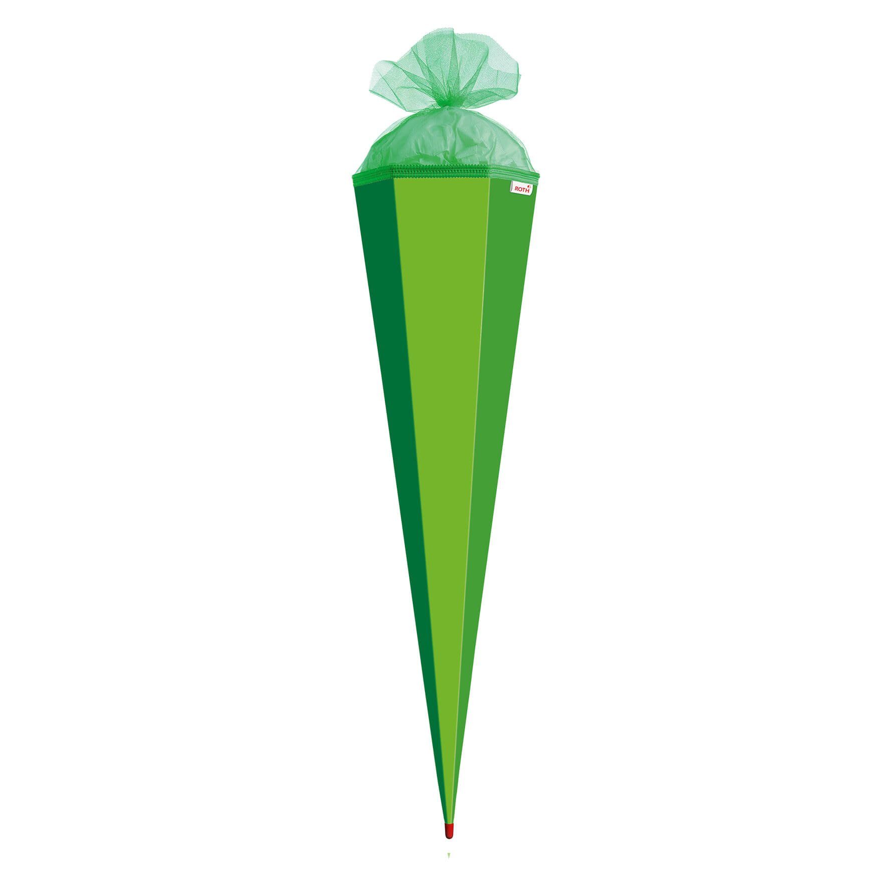 Roth Schultüte Roth XXL-Basteltüte grün, 100cm, eckig, Tüllverschluss, Verschluss Tüll