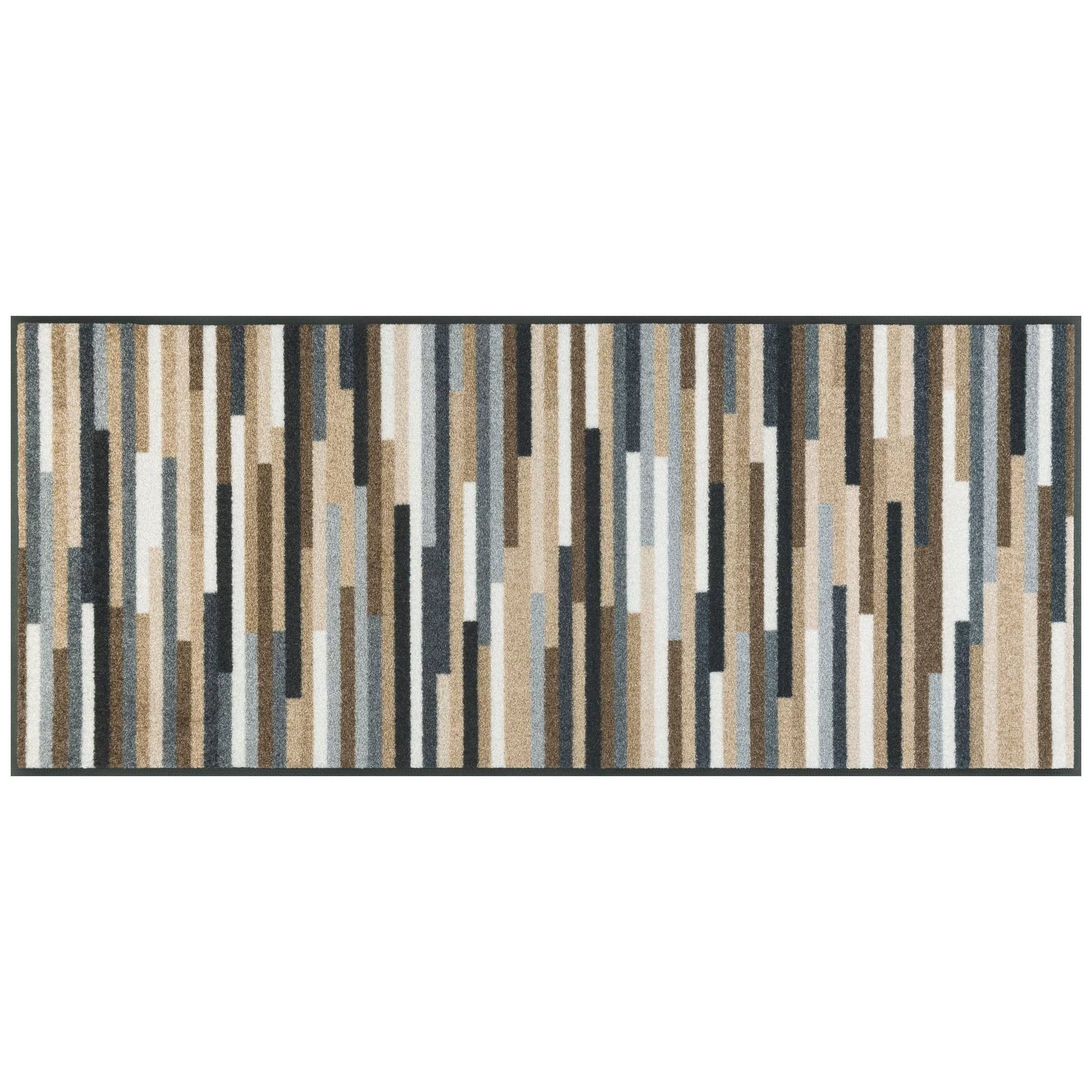 Floornovo Fußmatte Floornovo Schmutzfangmatte Naturstreifen waschbare Fussmatte, EbayBildE, rechteckig, rutschfest