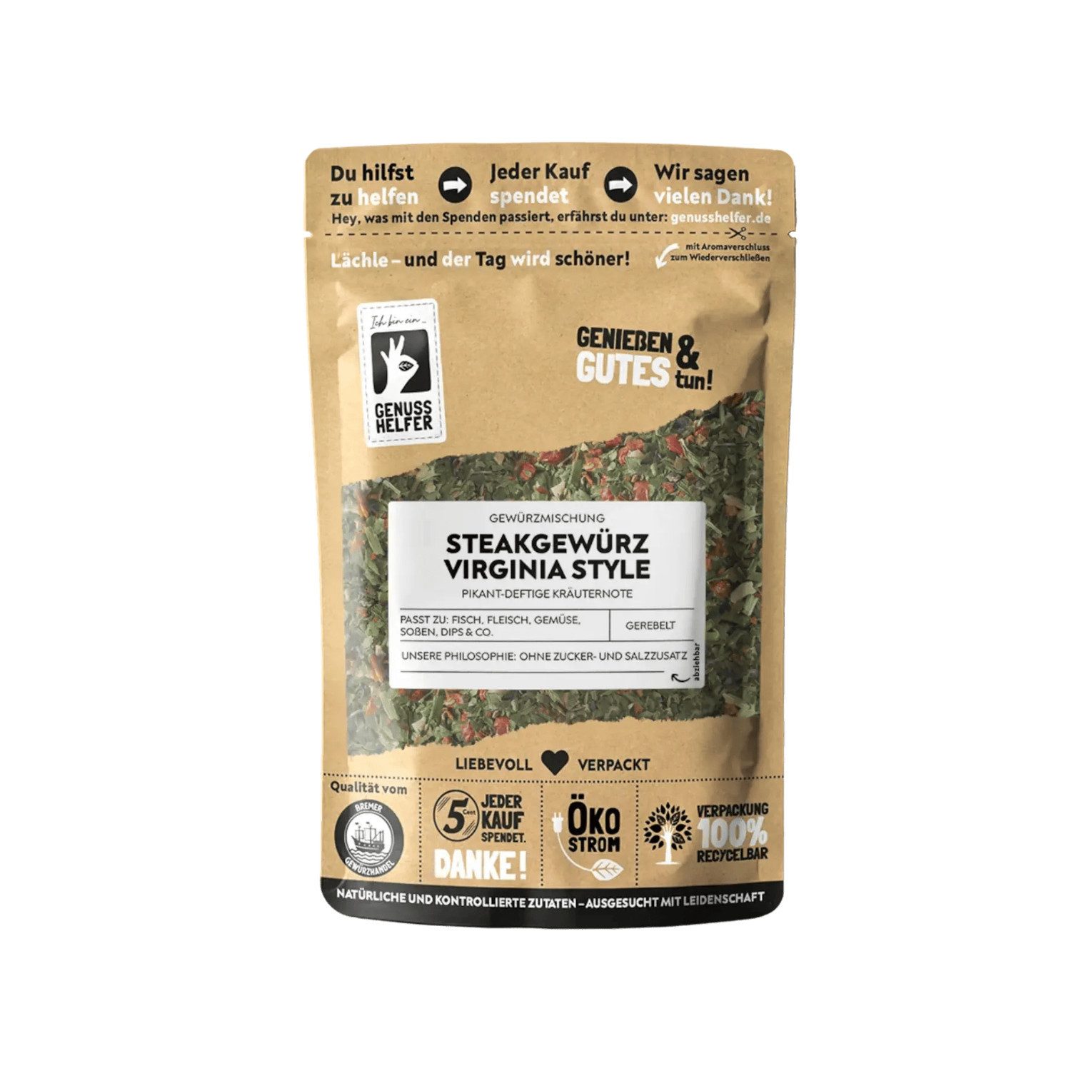 Bremer Gewürzhandel Gewürz Steakgewürz Virginia Style, gerebelt, 10er Pack, 1000 g