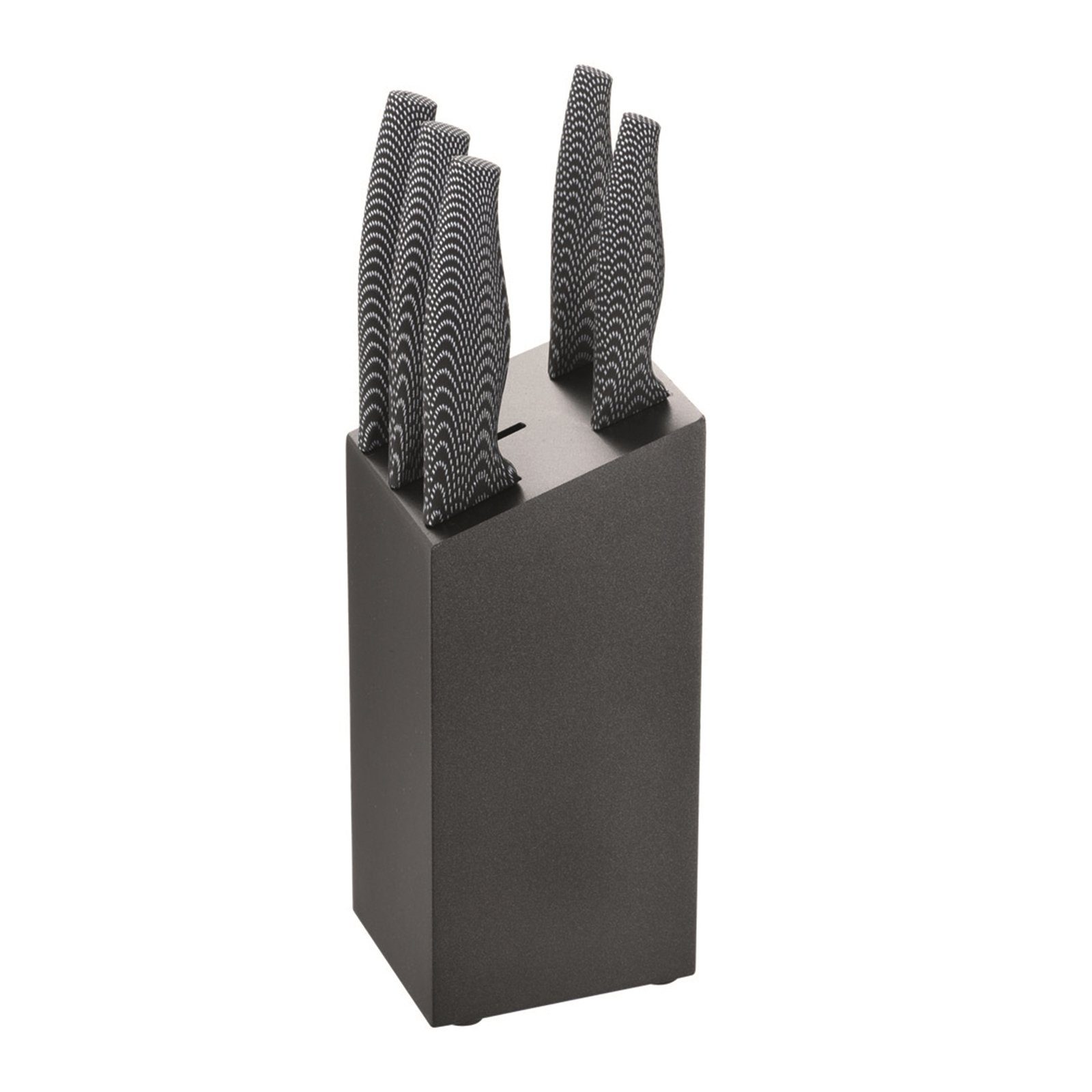 Messerblock Carbon (6tlg) 6-teilig Michelino Messer-Set inkl. Holzblock