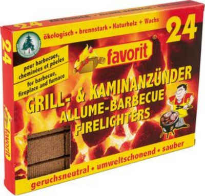 favorit Grillanzünder Favorit Grill- und Kaminanzünder 24 Stück 1245, (1-St)