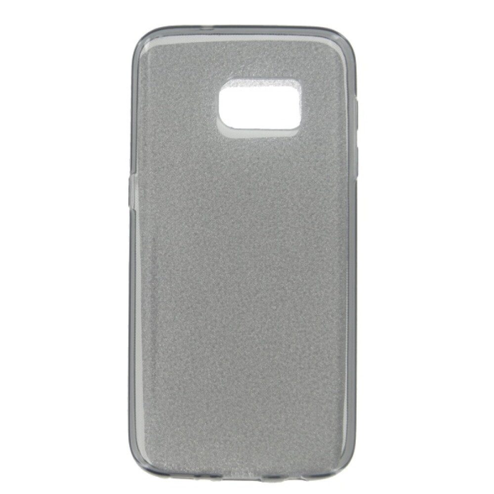 Handytasche TPU Handyhülle für Samsung Galaxy S7 Schwarz Glitzernde Hülle Schutz C (Bumper)