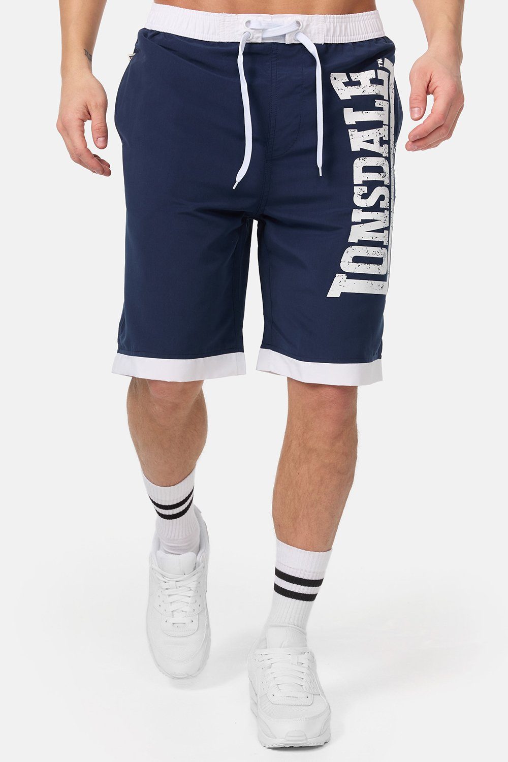 Navy/White CLENNELL Lonsdale Badehose