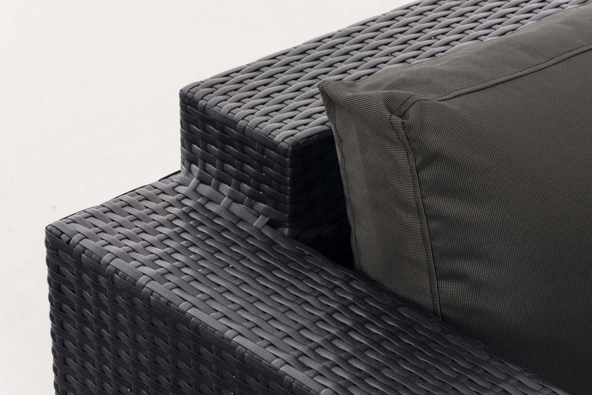 TPFGarden Gartensessel Toscana - Rattansessel für Garten, Balkon, Terrasse - Farbe: schwarz (Hochwertiger und stabiler Gartensessel aus handgefertigtem Polyrattan, 1-St., Outdoor-Sessel mit pulverbeschichtetem Aluminumgestell), Balkonstuhl, Terrasssenstuhl - Maße (TxBxH): 85 x 90 x 68cm