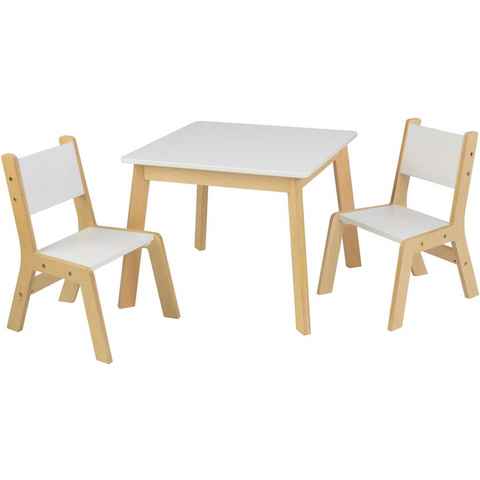 KidKraft® Kindersitzgruppe Moderner Tisch mit 2 Stühlen, (3-tlg)