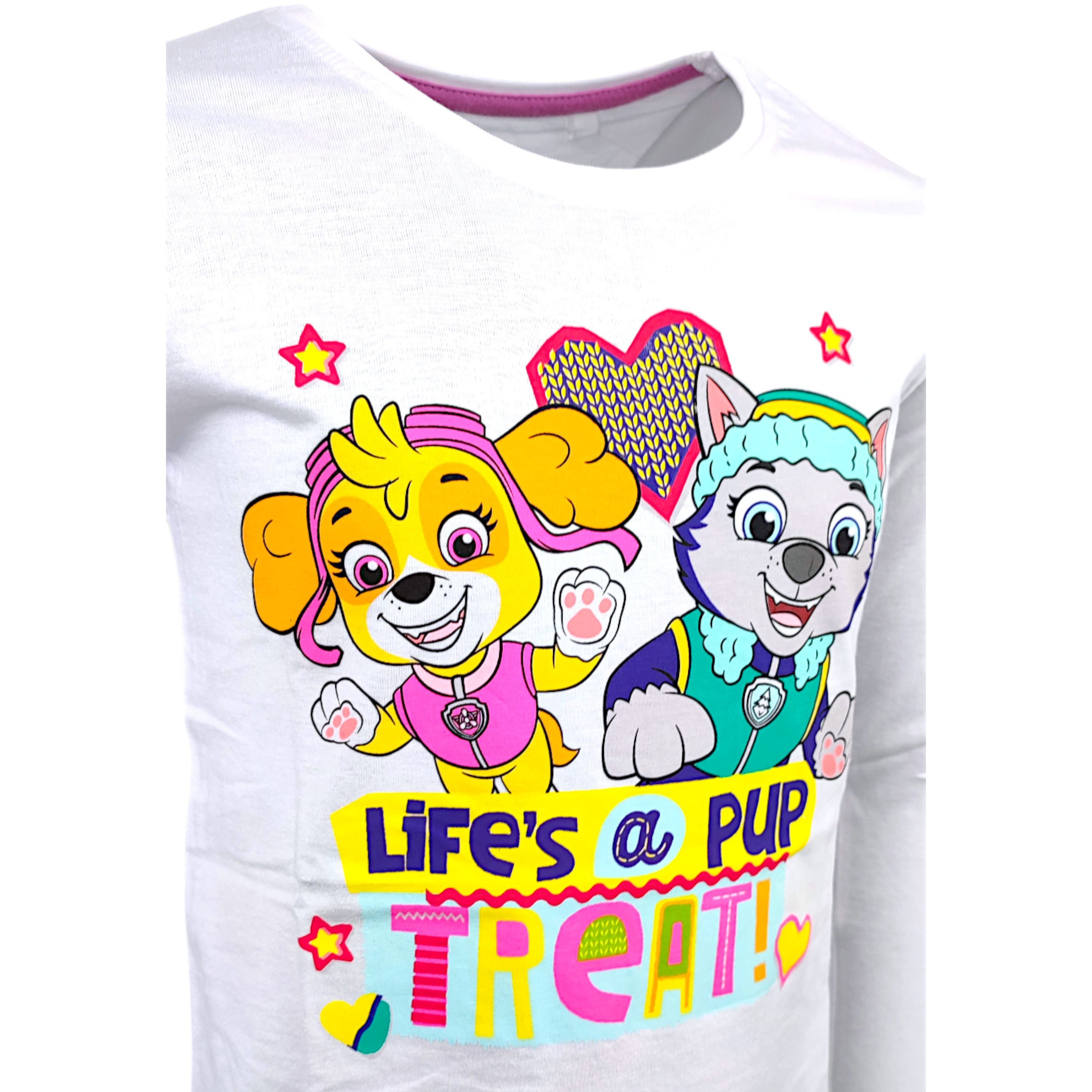 PAW PATROL Langarmshirt Skye & Everest Mädchen Shirt aus Baumwolle Gr. 98 - 128 cm