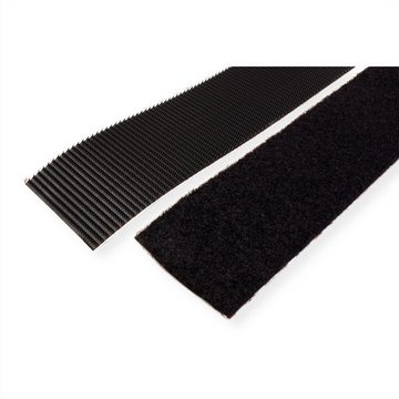 VELCRO Kabelbinder Klettband Extra Stark Selbstklebend Haken & Flausch 50mm x 2.5m Schwarz