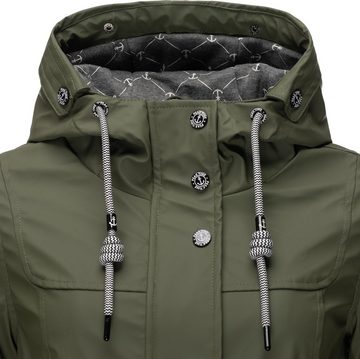 PEAK TIME Regenjacke L60042 stylisch taillierter Regenmantel für Damen