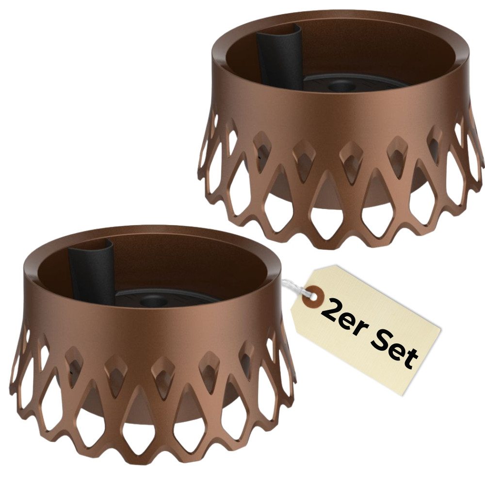 GarPet Pflanzschale 2x Grabschale für Friedhof Pflanzschale Grab Vase bronz günstig online kaufen