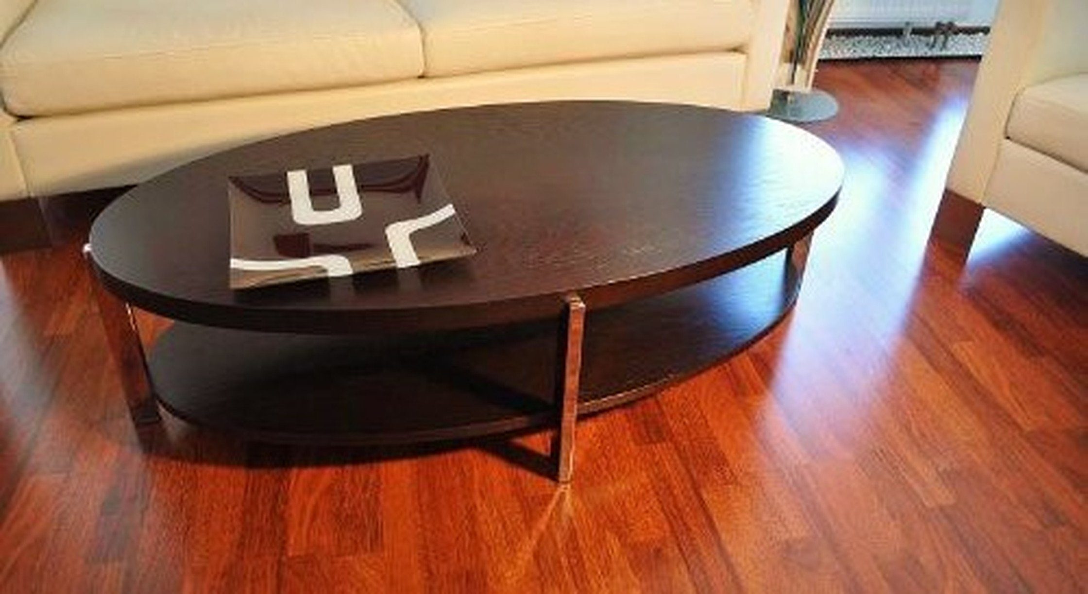 carl svensson Couchtisch Design Couchtisch Tisch O-111 Walnuss / Wenge oval 118x60x33,5cm Walnuss Wenge