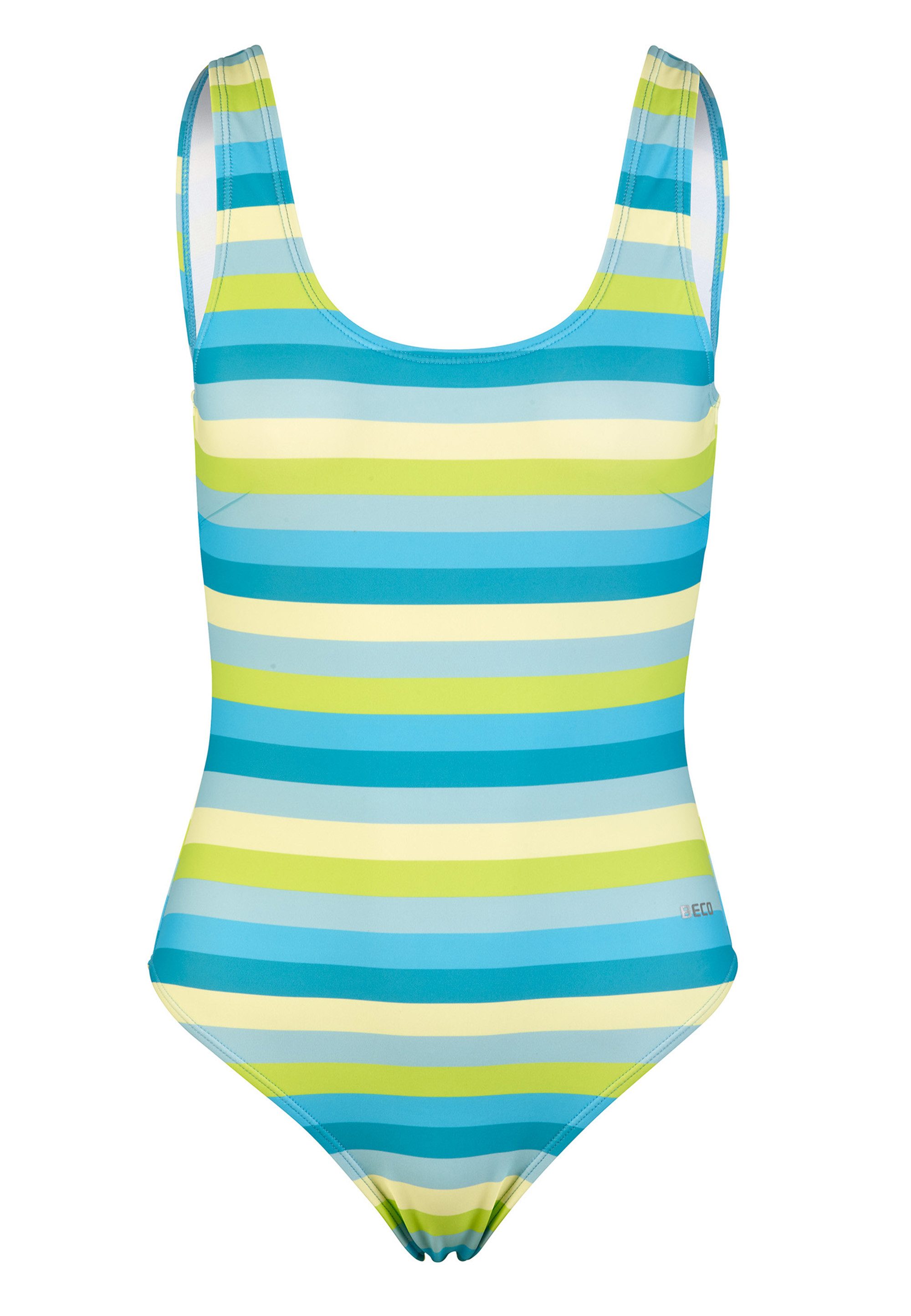Beco Beermann Badeanzug Fresh Stripes (1-St) mit tiefem U-Rücken
