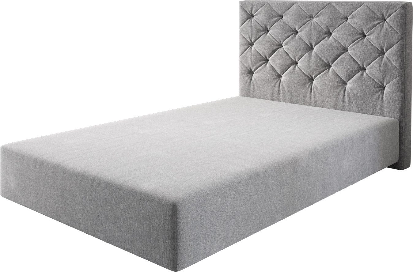 DELIFE Bettgestell Dream-Great, Mikrofaser Grau 120x200 günstig online kaufen