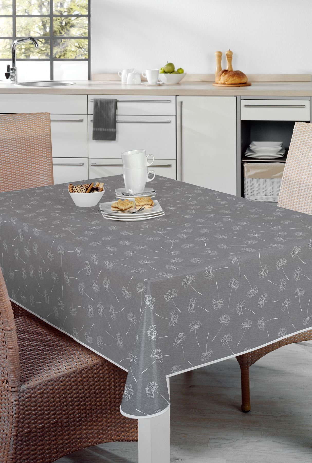 Beautex Tischdecke Wachstuch Tischdecke abwischbar rutschfest mit Paspelband Eckig Rund (1-tlg)