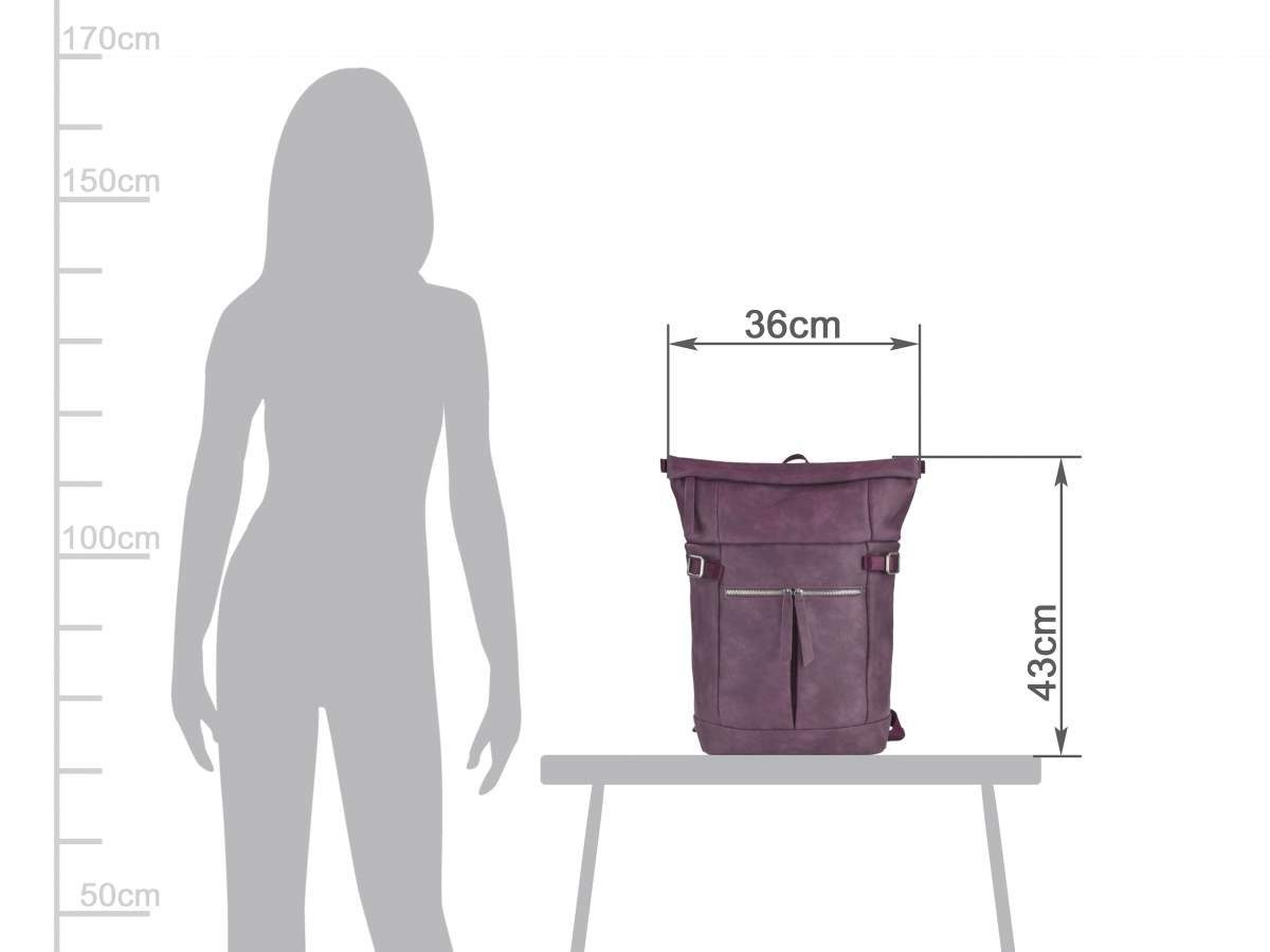 Greenburry Freizeitrucksack Mad'l Dasch, Tagesrucksack, Daypack mit Notebookfach, Damenrucksack FANNY 36x43cm