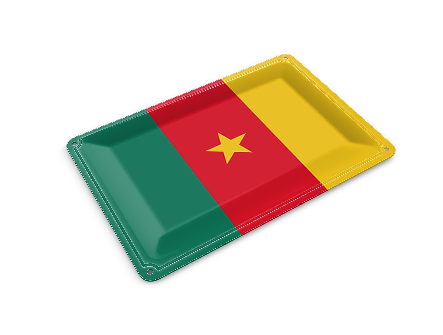 Femer GmbH Postkarte Flagge Kameruns 14x10 cm Flag of Cameroon, unfrankiert