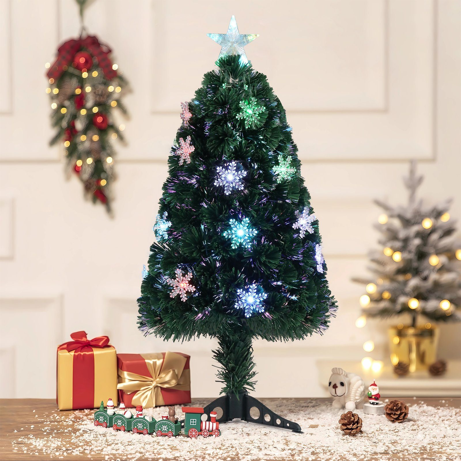 Powerwill Künstlicher Weihnachtsbaum 90cm hoher Weihnachtsbaum mit