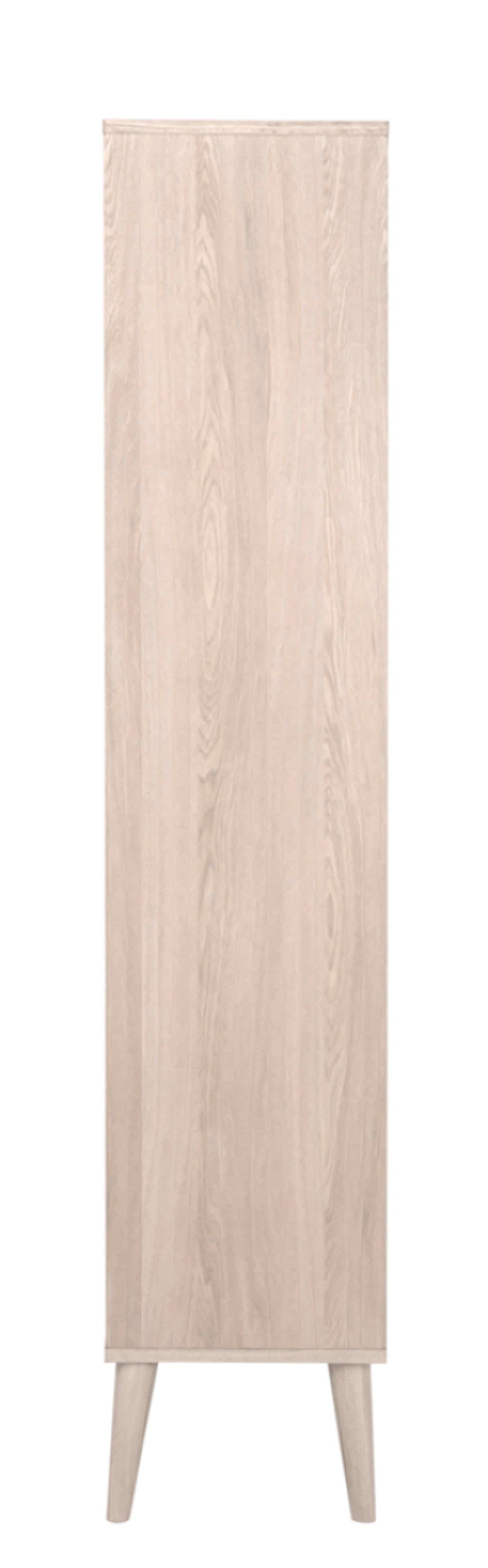 ebuy24 Vitrine Naila Vitrine mit 2 Glastüren und 1 Schublade aus