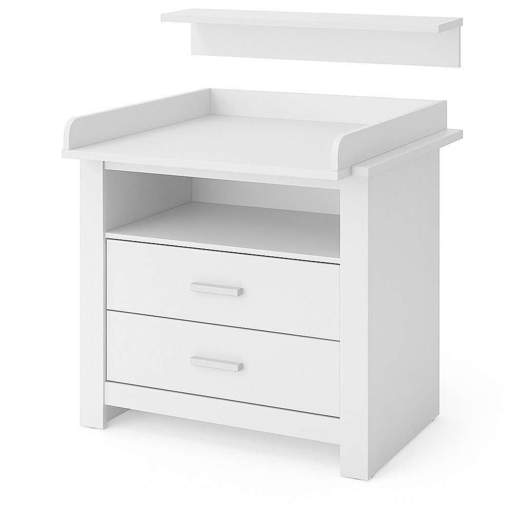 Mäusbacher Wickelkommode (3er-Set) in weiss matt, Holzwerkstoff - 104x97x71 (BxHxT)