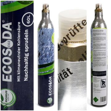 ROXUS CO₂-Zylinder CO2 Zylinder geeignet für SodaStream, Universal Kartusche CO2, Zubehör für Wassersprudler, 1 St., ECOSoda Biogenes CO2