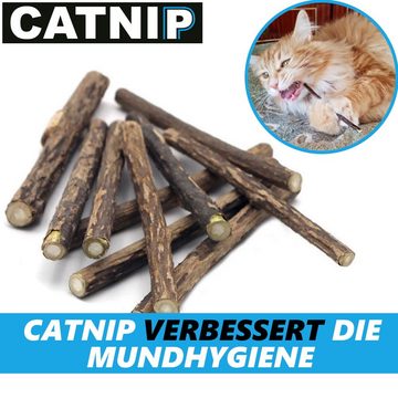 MAVURA Zahnpflege-Spielzeug CATNIP Matatabi Kauhölzer 20 Sticks Katzen Holz Katzenminze, Dental Care Zähne Katzensticks