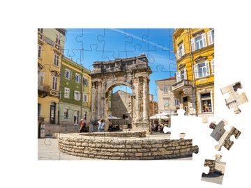 puzzleYOU Puzzle Goldenes Tor, Pula, Kroatien, 48 Puzzleteile, puzzleYOU-Kollektionen Kroatien
