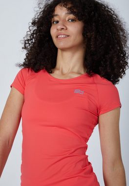 SPORTKIND Funktionsshirt Tennis Capsleeve T-Shirt für Mädchen & Damen pfirsich