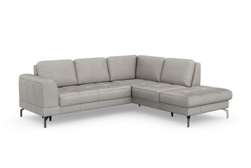 sit&more Ecksofa Bendigo L-Form, inklusive Sitztiefenverstellung, Bodenfreiheit 15 cm, in 2 Fußfarben