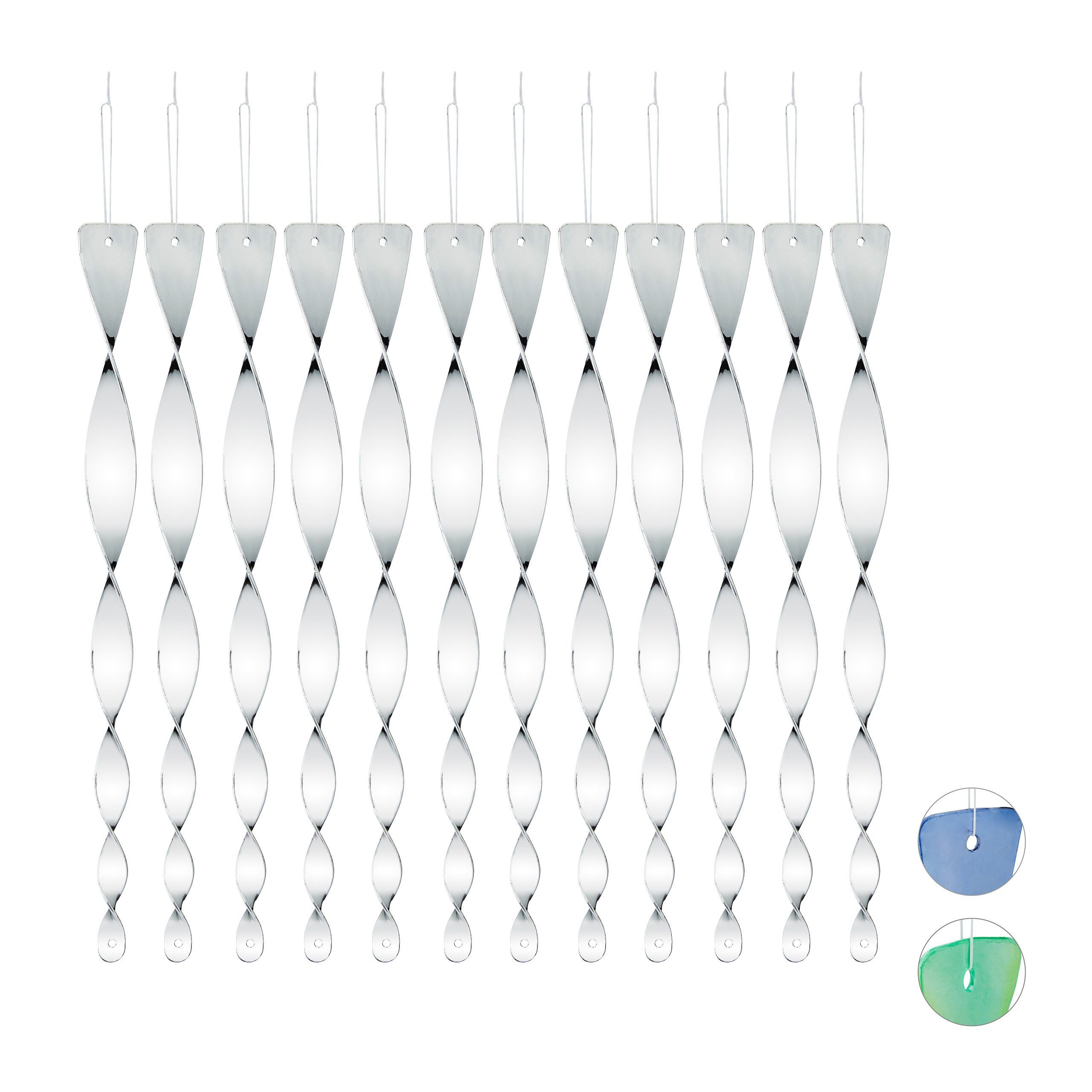 relaxdays Gartenzaun Vogelabwehr Spirale 12er Set, günstig online kaufen