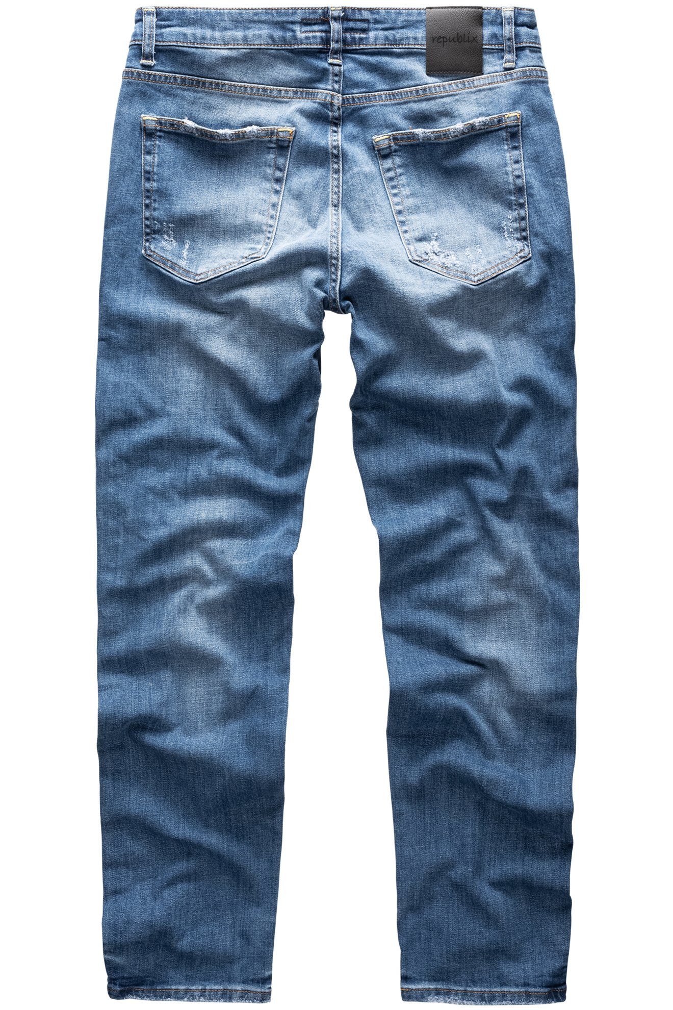 REPUBLIX Straight-Jeans CONNOR Herren Regular Fit Destroyed Jeans günstig online kaufen
