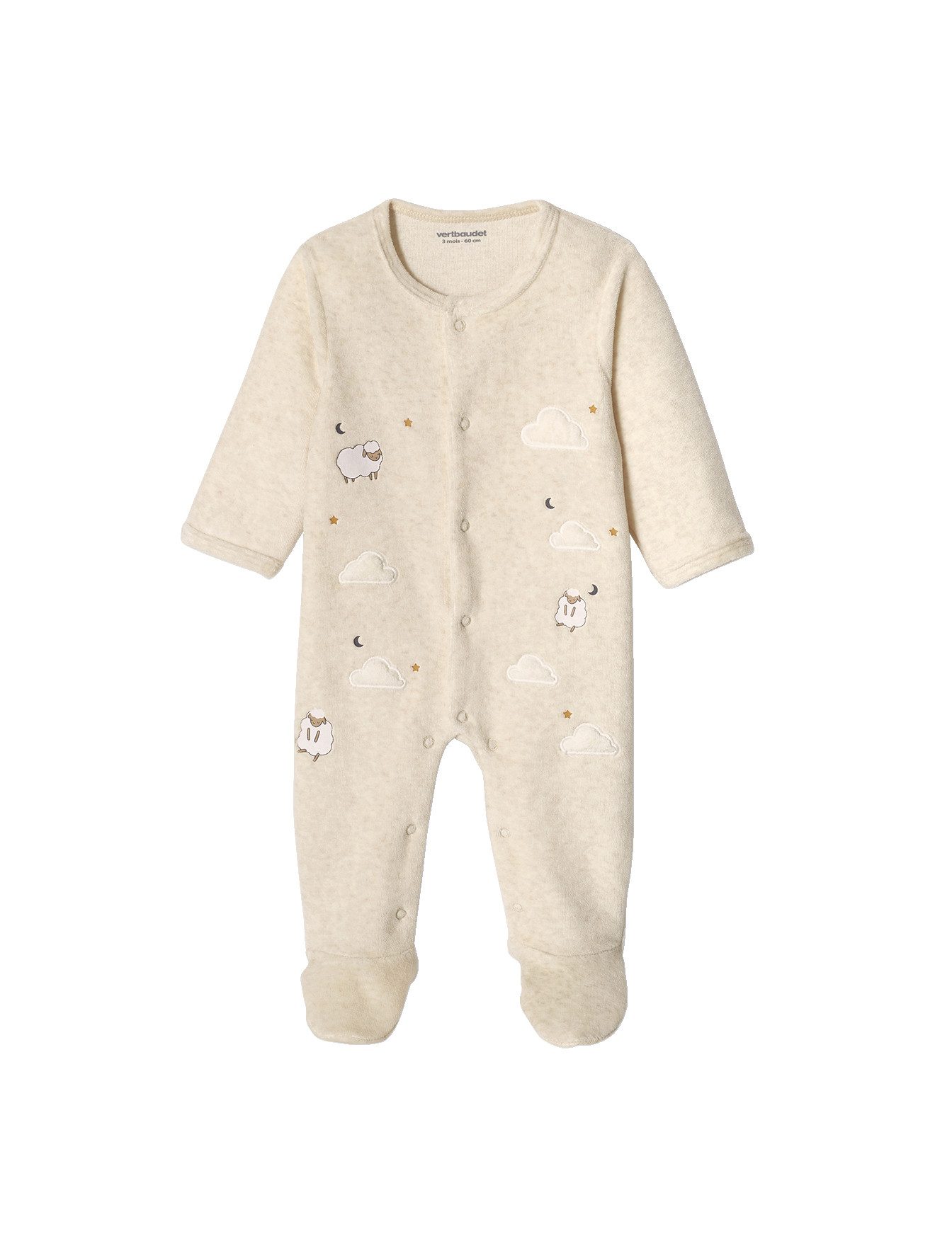 Schlafanzug Baby Samt-Strampler