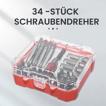 Refttenw Bit-Schraubendreher 34 in 1 Chrom-Vanadium-Stahl Werkzeuge Reparieren, (Set, 34 St)