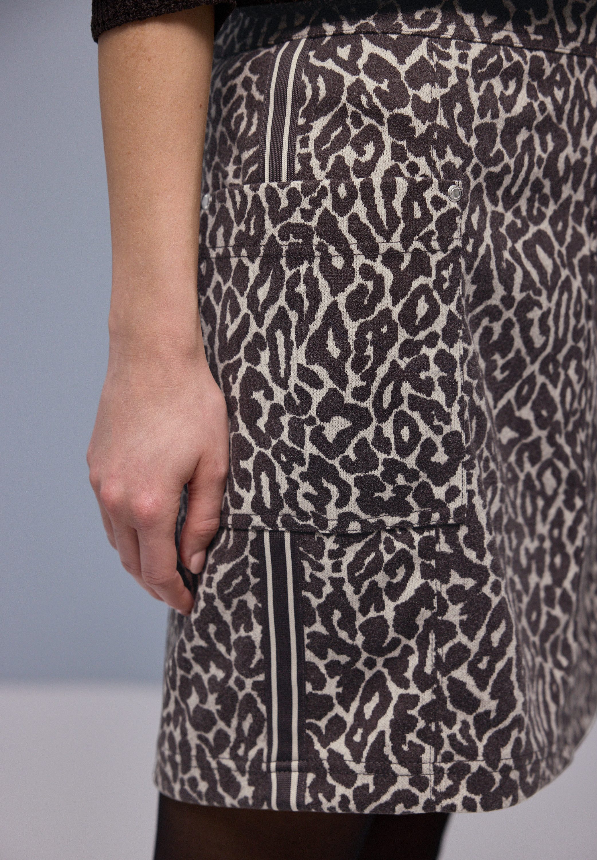 STREET ONE Minirock mit Leo-Muster