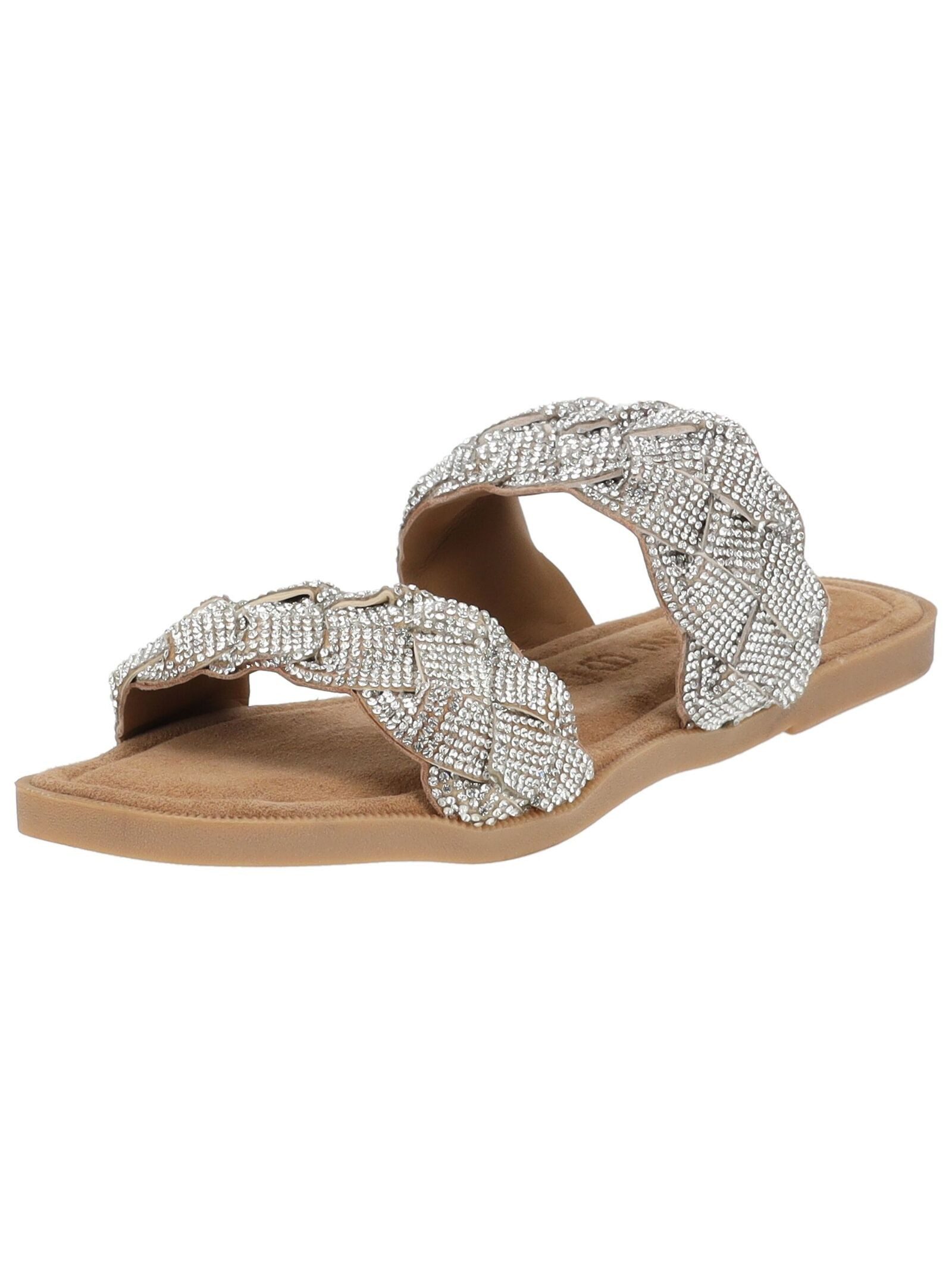 Lazamani Lazamani Pantoletten Leder/Textil Pantolette