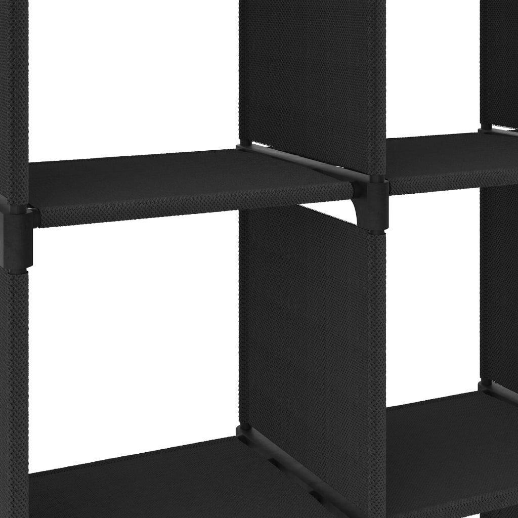 furnicato Bücherregal Würfelregal mit Stoff cm Fächern 103x30x175,5 15 Schwarz