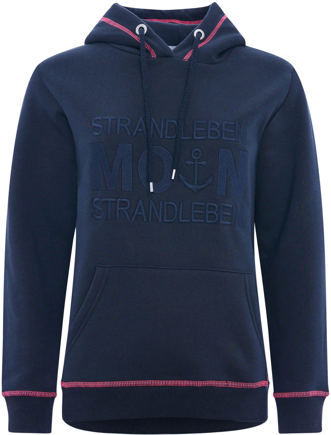 Zwillingsherz Hoodie Strandleben Moin mit gesticktem günstig online kaufen