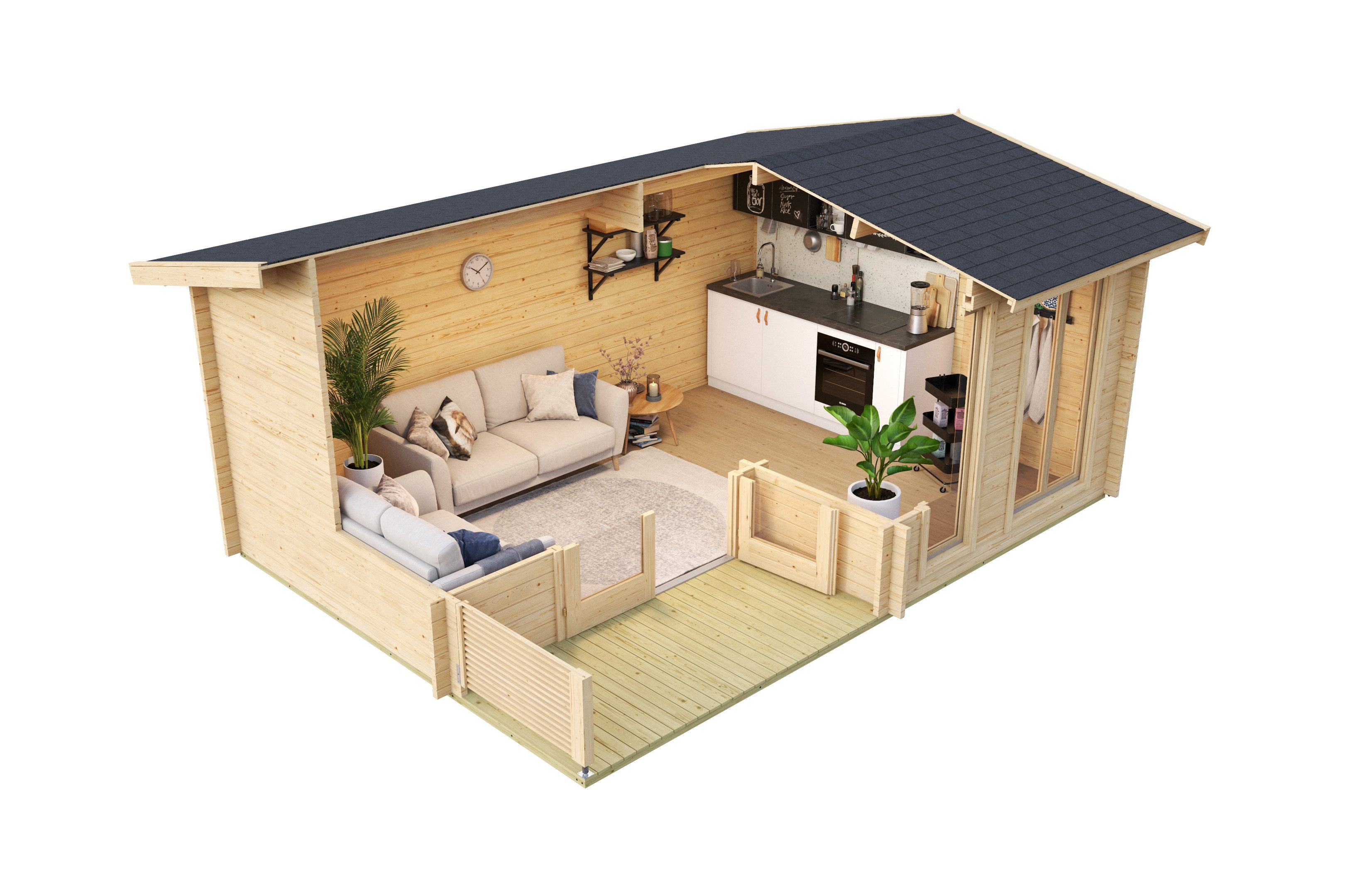 Nordic Holz Gartenhaus BRIGHTON 44, BxT: 580x429,9 cm