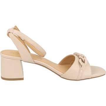 Jane Klain Damen Schuhe 282-668 elegante Spangenpumps mit Kette Beige Spangenpumps