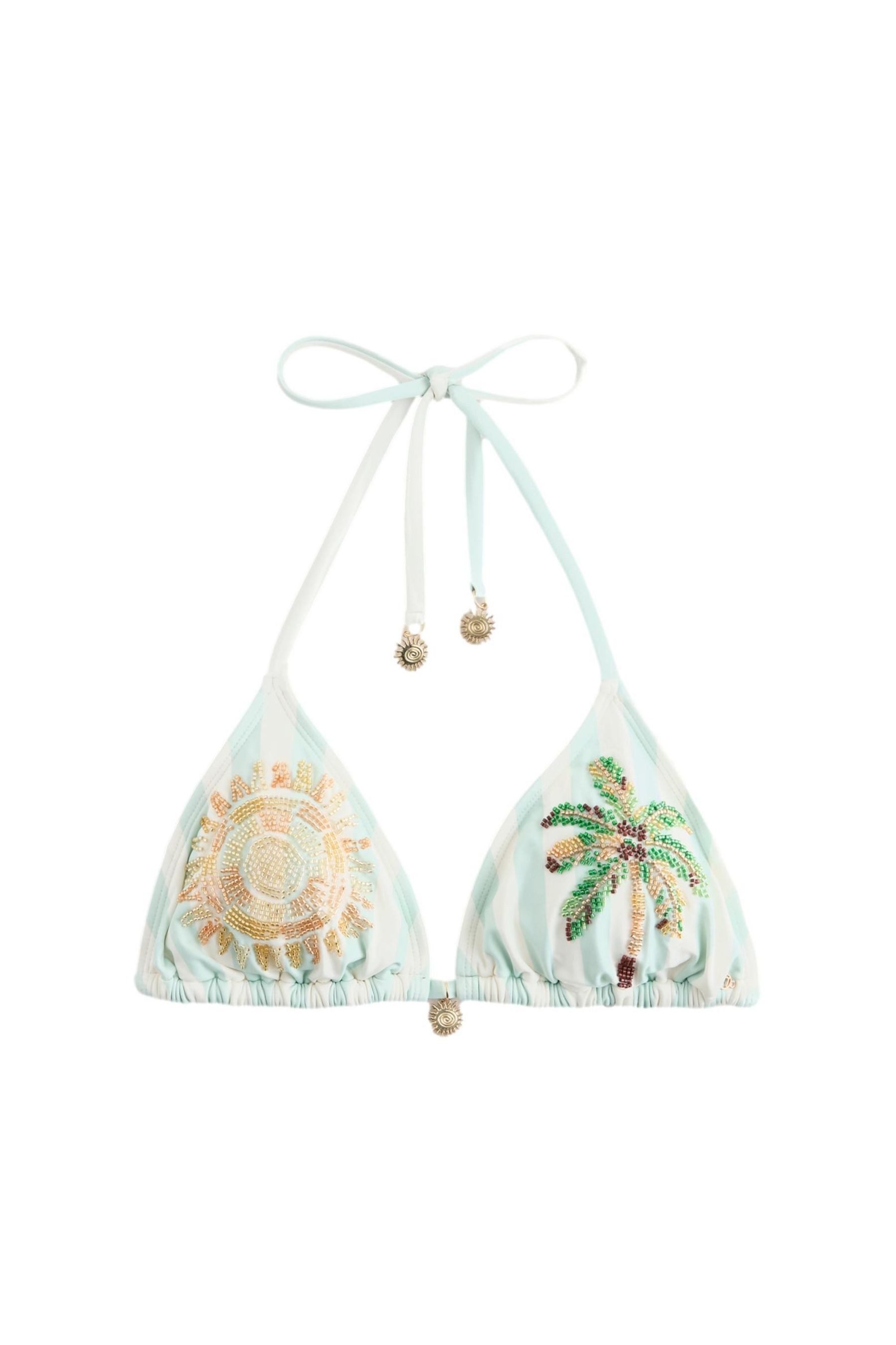 Next Triangel-Bikini-Top Mit Perlen verziertes Triangel-Bikinioberteil (1-St)